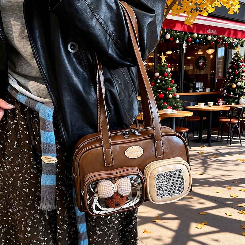 High-Capacity Versatile Korean-Style Ribbon Shoulder Bag For Women