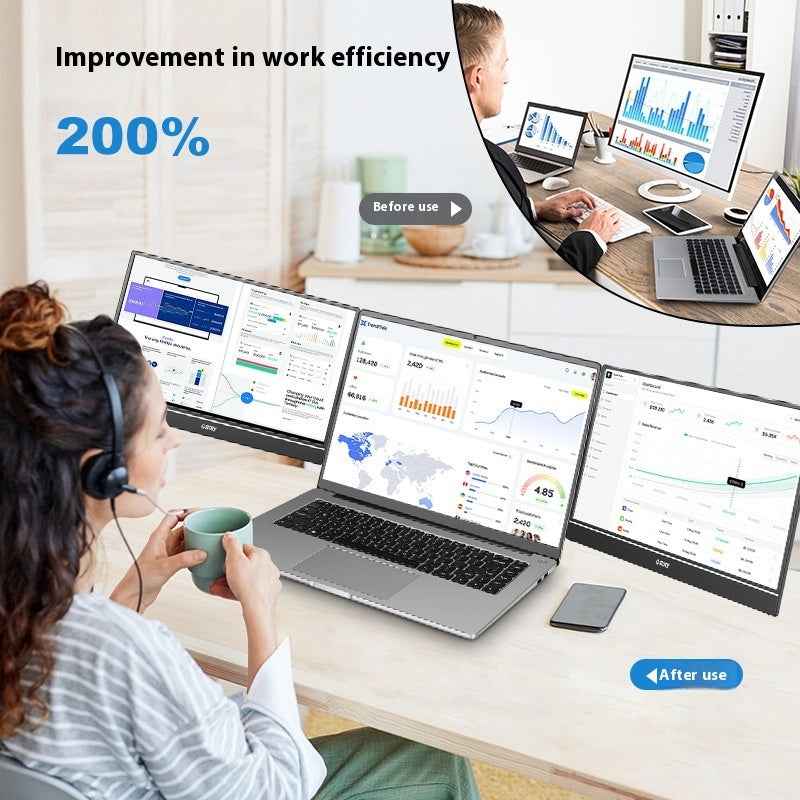 HD 14-inch Single-screen Dual-screen Office Display