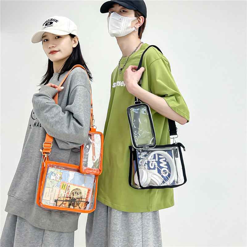 New Womens PVC Transparent Crossbody Bag