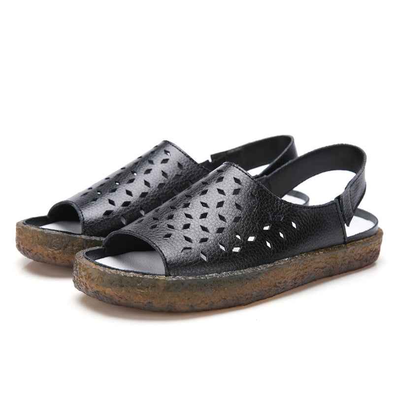 Hollow-out Plus Size Women's Sandals Korean Style Sandals Pregnant Women