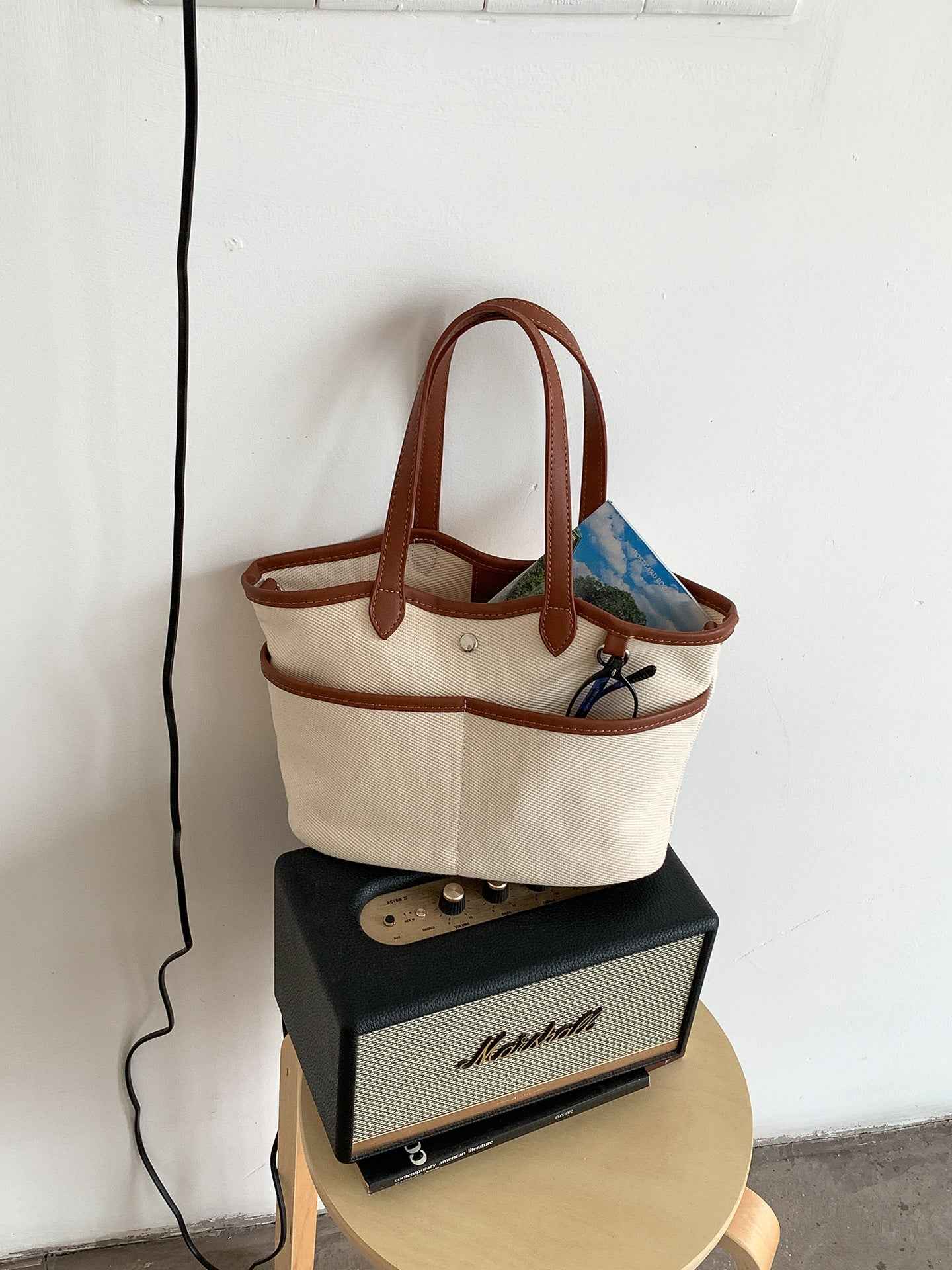 Korean-style Tote Canvas Bag Spacious Stylish For Work