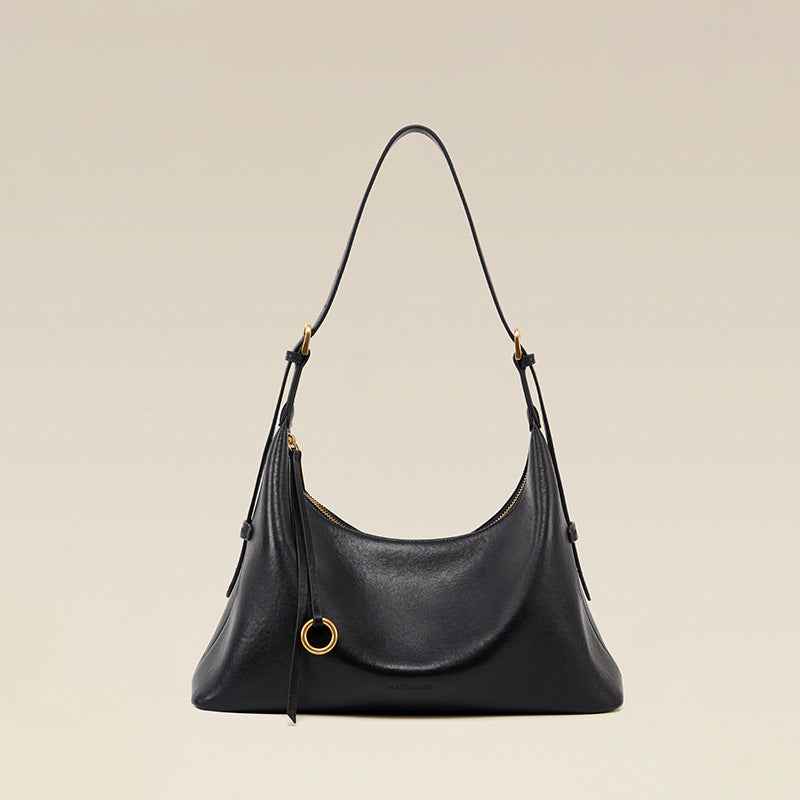 Genuine Leather Underarm Shoulder Bag With A Large Capacity