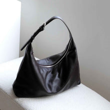 Versatile Leather Commuter Tote Shoulder Bag