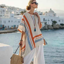 Summer Loose Casual All-Match V-Neck Ruffle-Sleeve Shirt Set