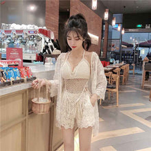 Hot Spring Vacation Beach Embroidery Hollow Swimsuit