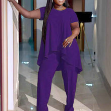Fashionable Plus-Size Solid Color Set