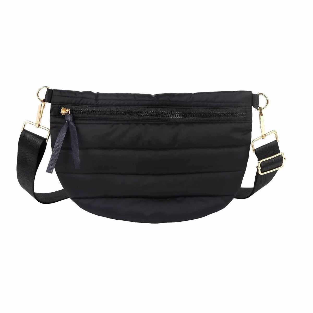 Womens Casual Quilted Solid-Color Down Waist Bag Shoulder Bag by Mirlaine Univers