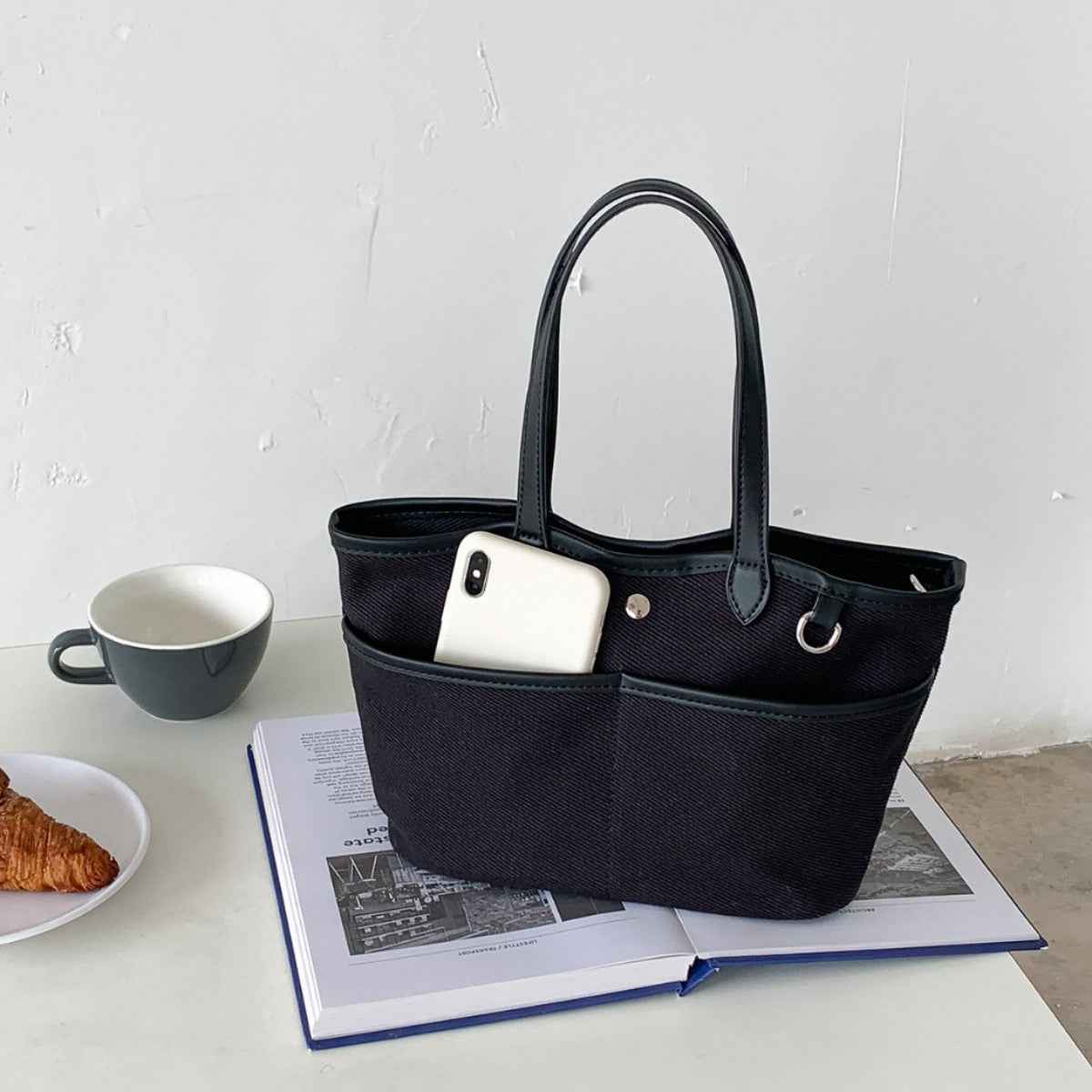 Korean-style Tote Canvas Bag Spacious Stylish For Work