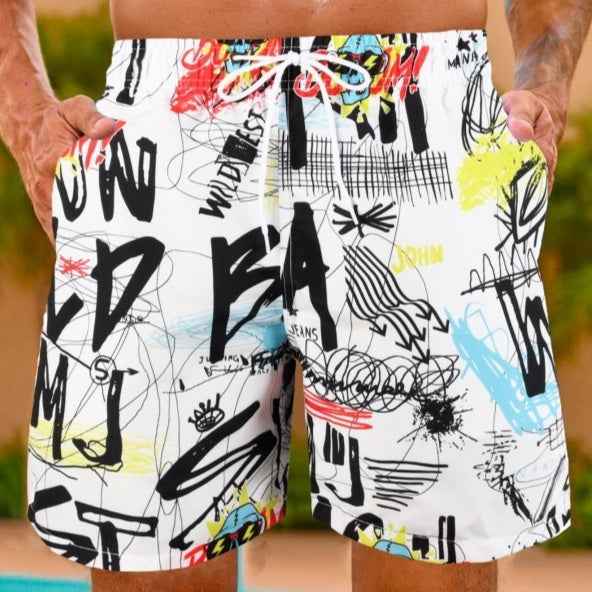 Short de bain décontracté pour homme, coupe ample, idéal pour les sources chaudes