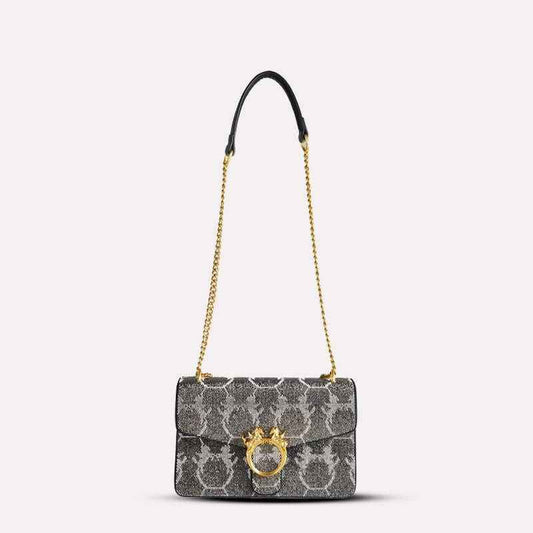 Rhinestone Crossbody Chain Bag