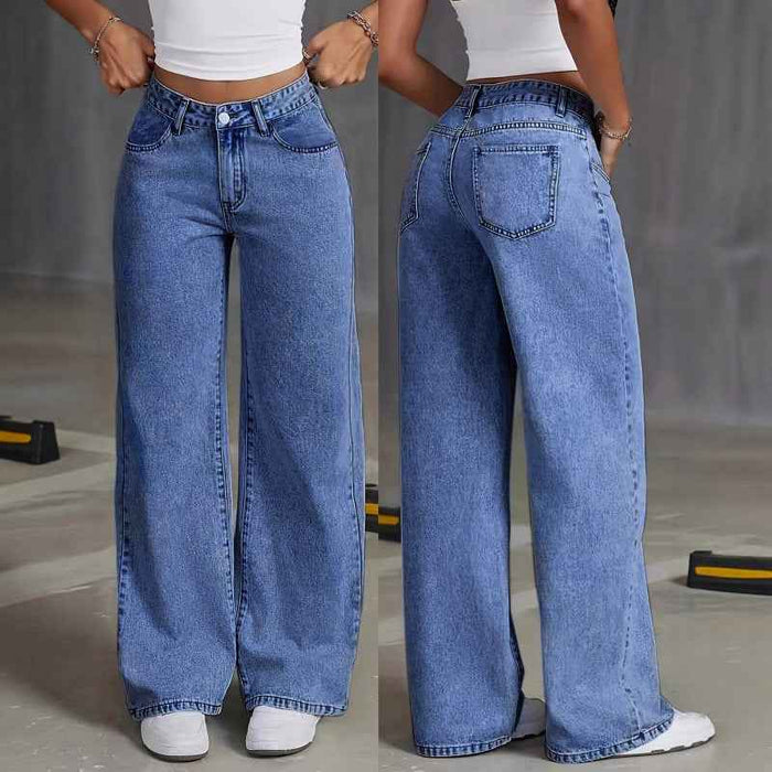 Pantalon droit pour femme, coupe décontractée