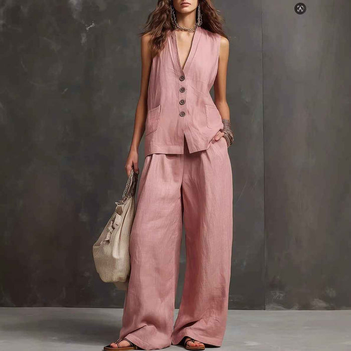 Seasonal Laid-back Linen Suit
