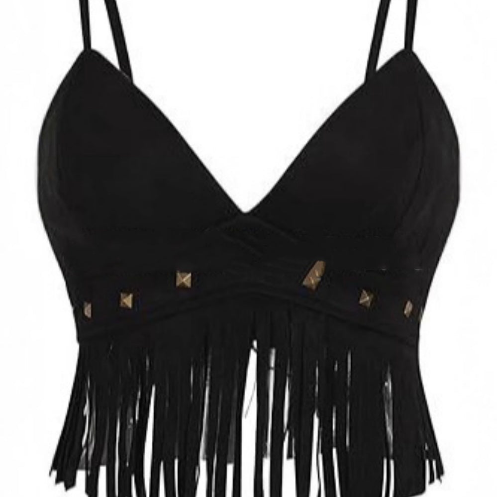 Womens Fringed Sleeveless Spaghetti-Strap Faux Suede Vintage Top by Mirlaine Univers Womens Fringed Sleeveless Spaghetti-Strap Faux Suede Vintage Top Mirlaine Univers womens-fringed-sleeveless-spaghetti-strap-faux-suede-vintage-top 0 Womens Fringed Sleeveless Spaghetti-Strap Faux Suede Vintage Top Mirlaine Univers Womens Fringed Sleeveless Spaghetti-Strap Faux Suede Vintage Top