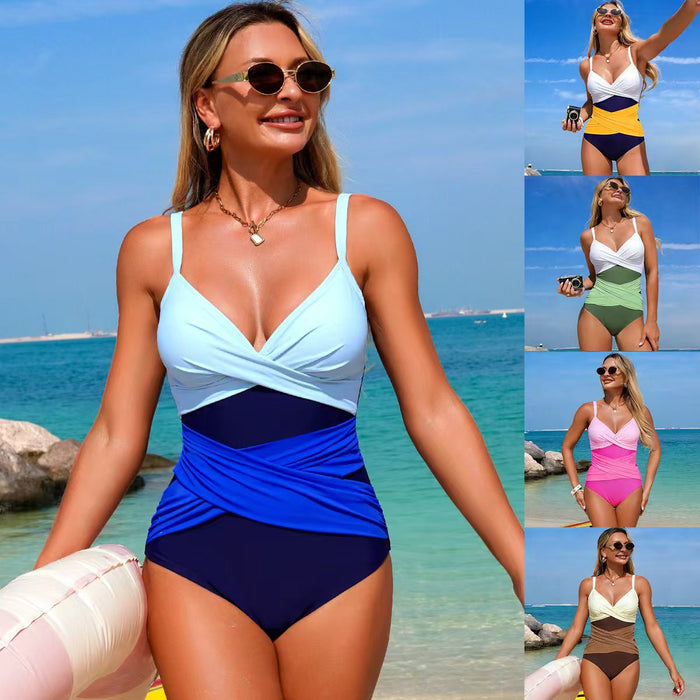 Maillot de bain une pièce de sport color-block pour femme
