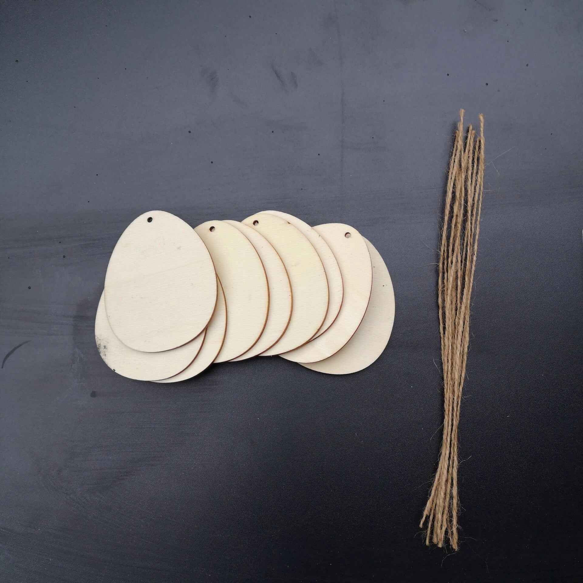 Wooden Easter Eggs DIY Painted Decorations