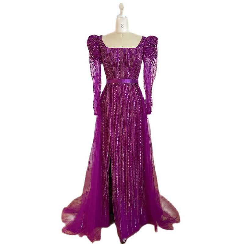 Rose Red Host Performance Evening Dress by Mirlaine Univers