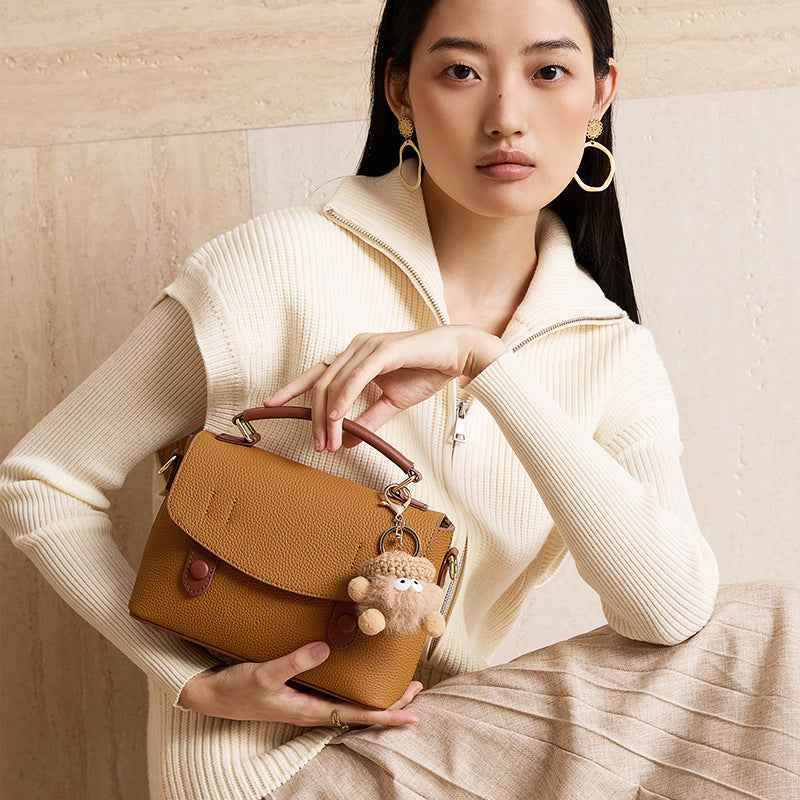 Womens First-Layer Cowhide Cambridge Bag