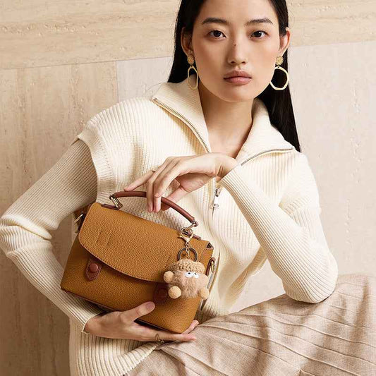 Womens First-Layer Cowhide Cambridge Bag