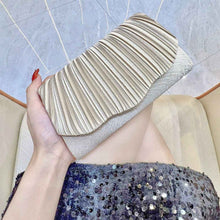 Satin Cheongsam Pleated Evening Clutch