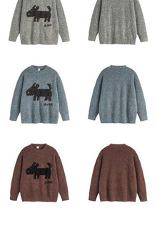 Puppy Pattern Sweater Men's And Women's Sweaters