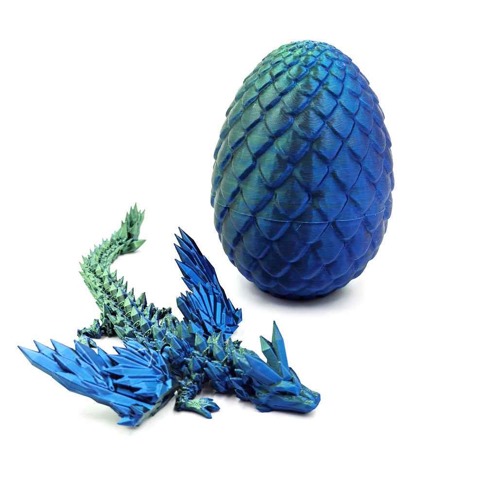 Print Dragon Ornaments Colorful Movable Crystal Creative Christmas Easter Eggs
