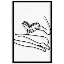 Wall Decoration Black Simple Reading Iron Art Painting