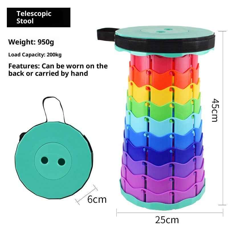 Outdoor Portable Travel Adjustable Telescopic Stool