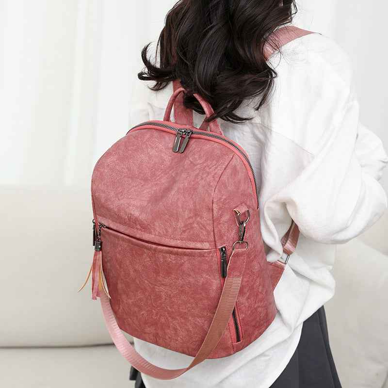 Classic Womens Backpack New Vintage Casual Style For International Trade