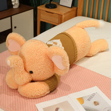 Large Sweater Lying Elephant Throw Pillow Plush Toy Doll by Mirlaine Univers