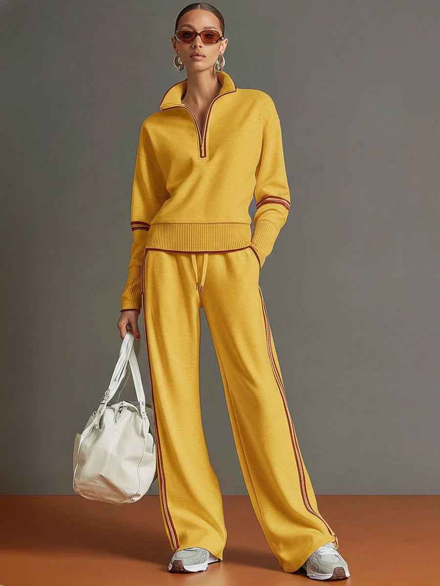 Women's Casual Fashionable Sports Long-Sleeve Suit
