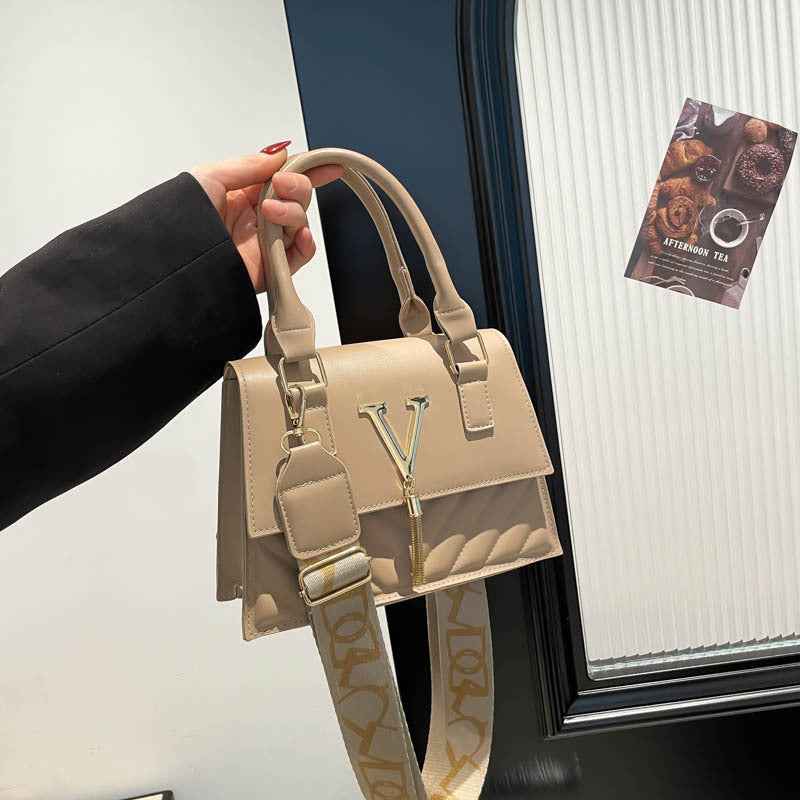 Womens Fashion Solid-Color Tassel Crossbody Bag