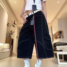 Loose-fit, High-street Style Workwear Denim Jeans With Visible Stitching