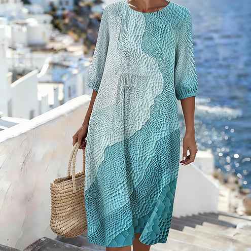 Sleeveless Casual Printed Temperament Long Skirt