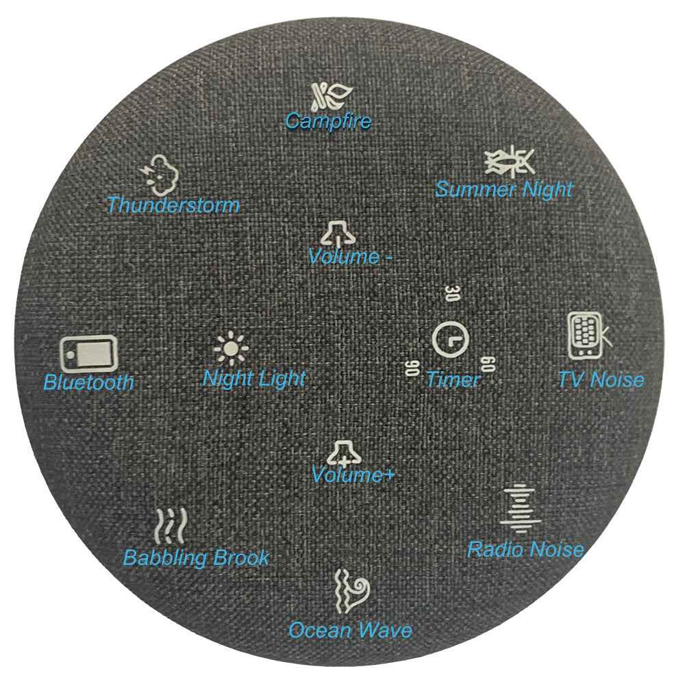 Multi Mode White Noise Sleep Sound RGB Lights Bluetooth