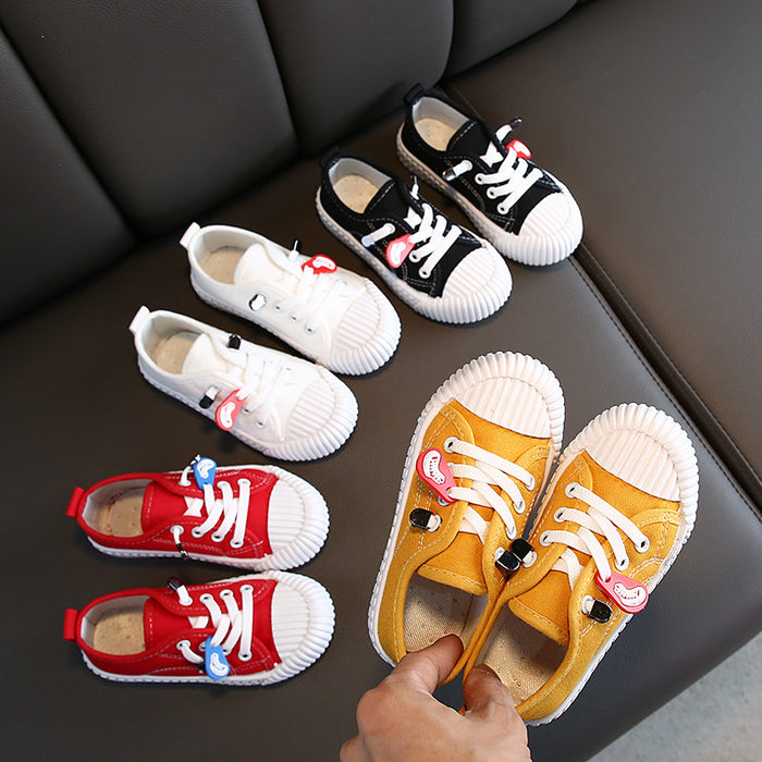 Autumn Korean Style Kids Canvas Shoes Candy Colored