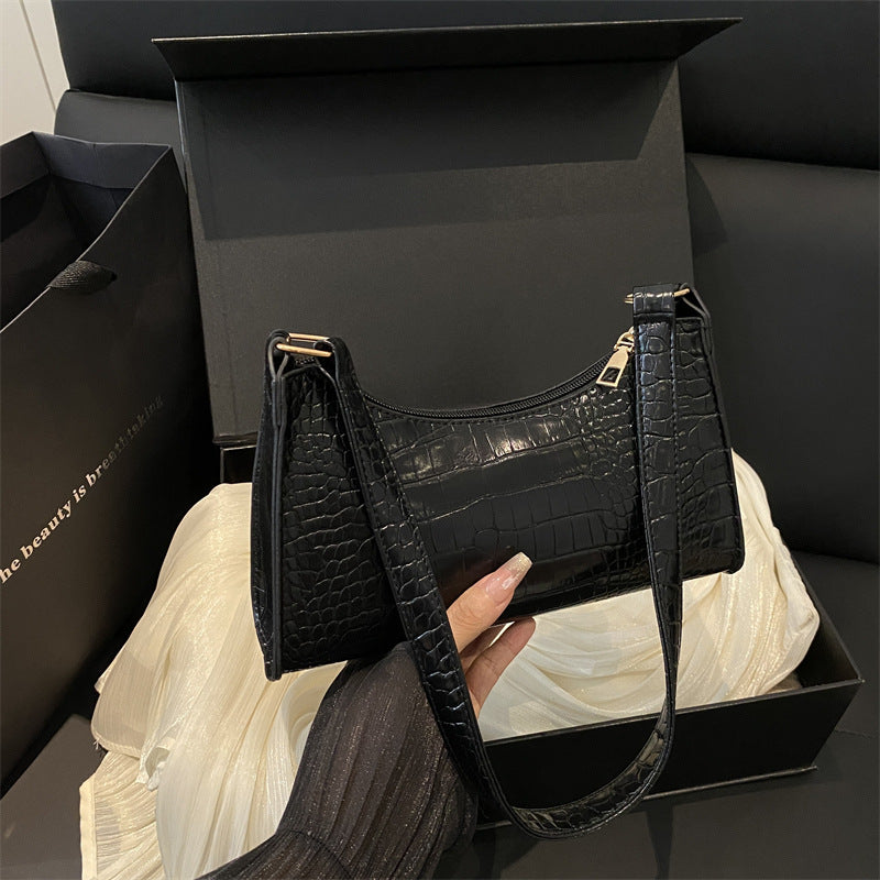 French-style Minimalist Textured Fashionable Tote And Shoulder Bag by Mirlaine Univers