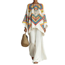 Women's Fashionable Printed Crew-Neck Casual Long-Sleeve Set