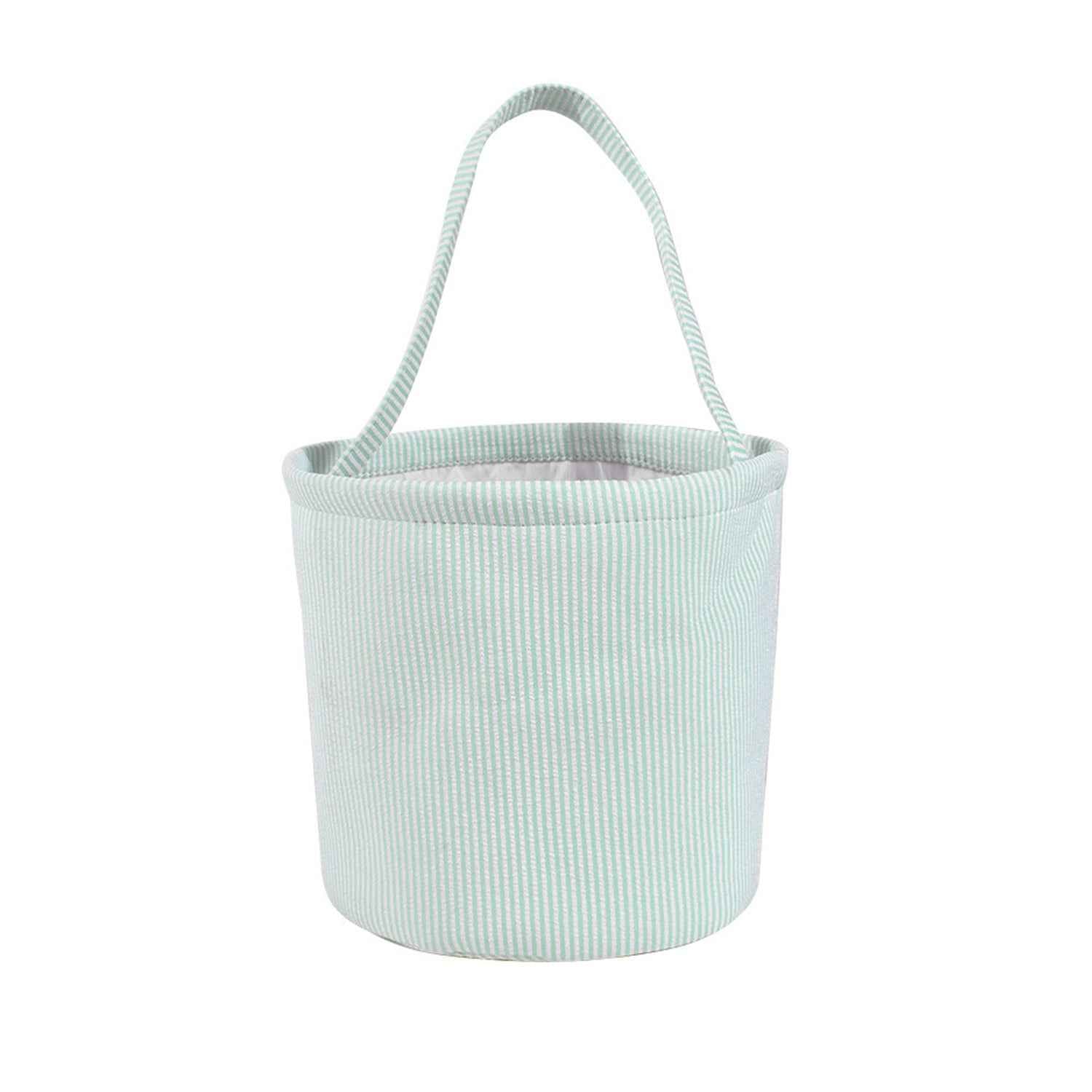 Seersucker Easter Portable Basket 5-color Stripes