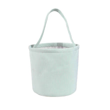 Seersucker Easter Portable Basket 5-color Stripes