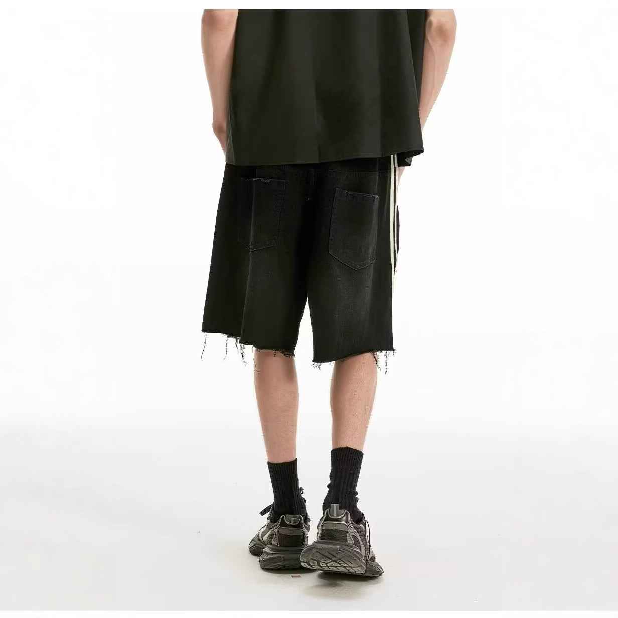 Men's Fashionable And Versatile Ripped Denim Shorts