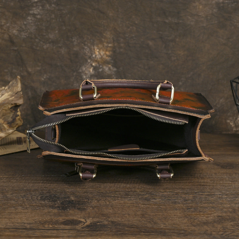 New Womens Shoulder Bag In Top-Grain Cowhide With A Versatile Embossed Pattern by Mirlaine Univers