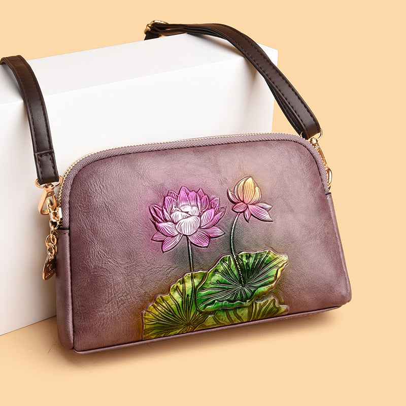 Ethnic-style Vintage Embossed And Carved Single-shoulder Bag