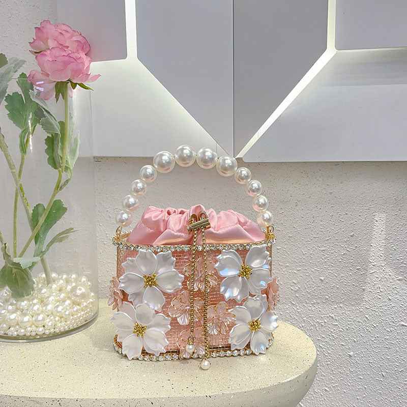 Retro Sunflower Birdcage Handmade Bucket Bag