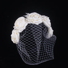 Bridal Large Flower Satin Veil Hair Hoop Headdress Wedding Dress With Accessories by Mirlaine Univers