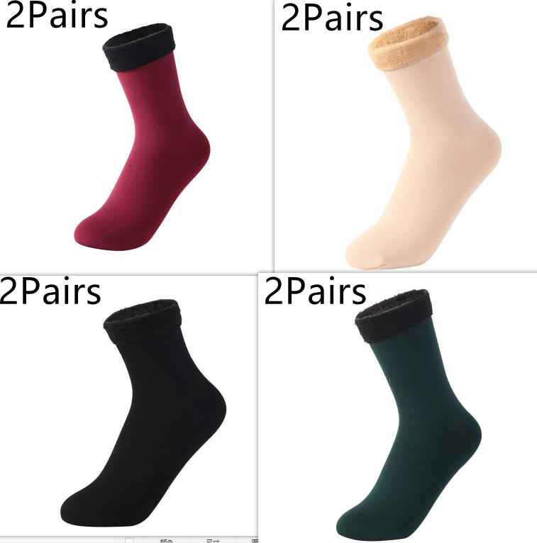 Women's Padded Velvet Warm Soft Medium Tube Socks
