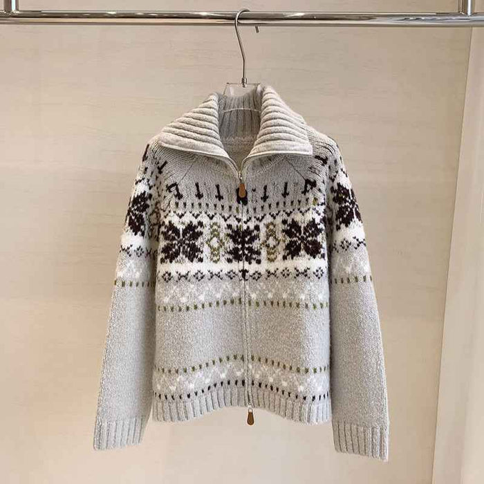 Womens V-neck Knitted Cardigan Sweater Jacket