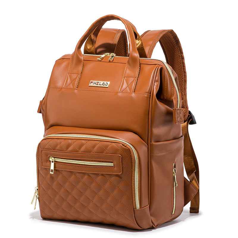 Solid Color Waterproof Fashion All-match Portable Backpack