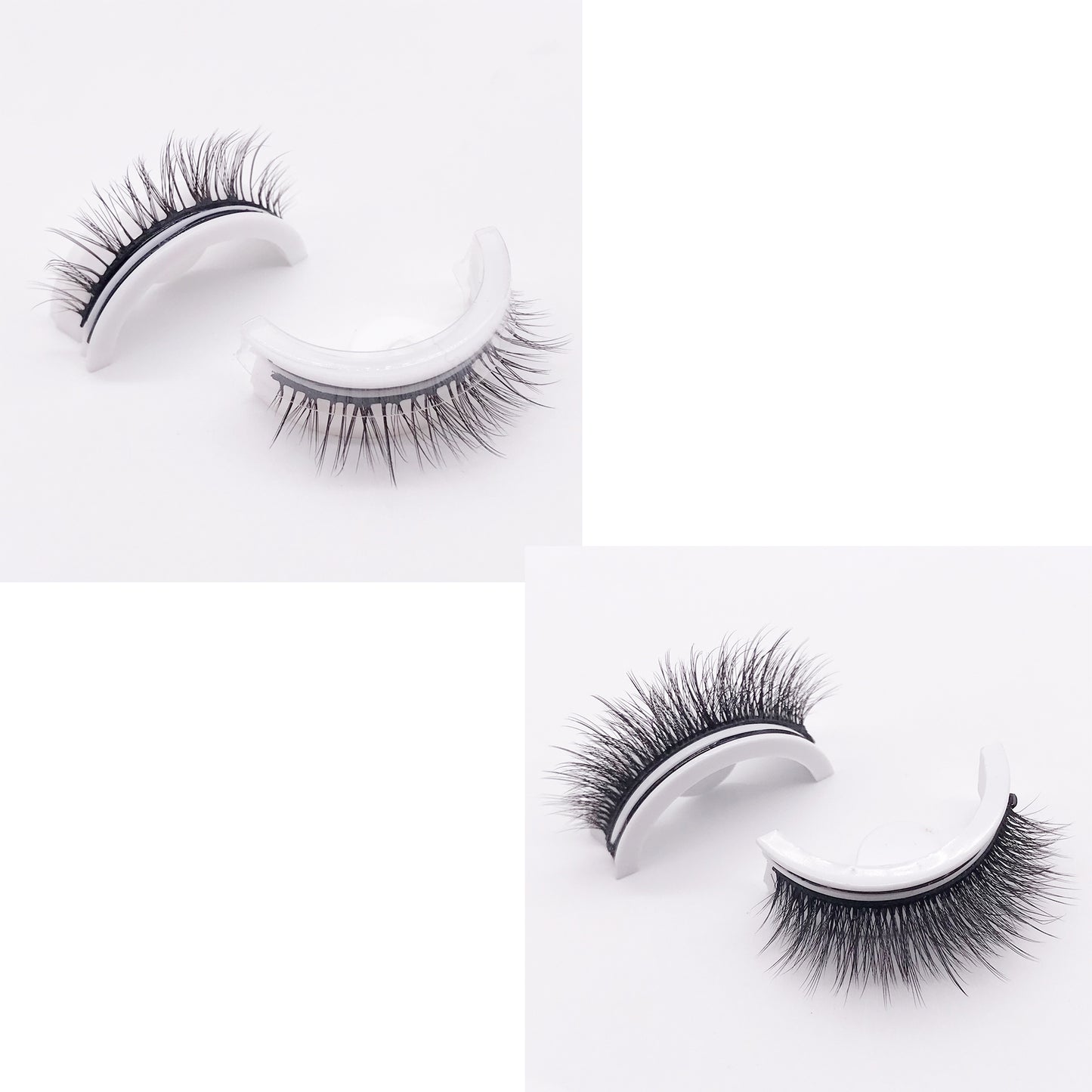 Reusable 3D Mink Lashes Natural False Eyelashes Self Adhesive Fake Glue Free Makeup Eyelash Extension Silk by Mirlaine Univers
