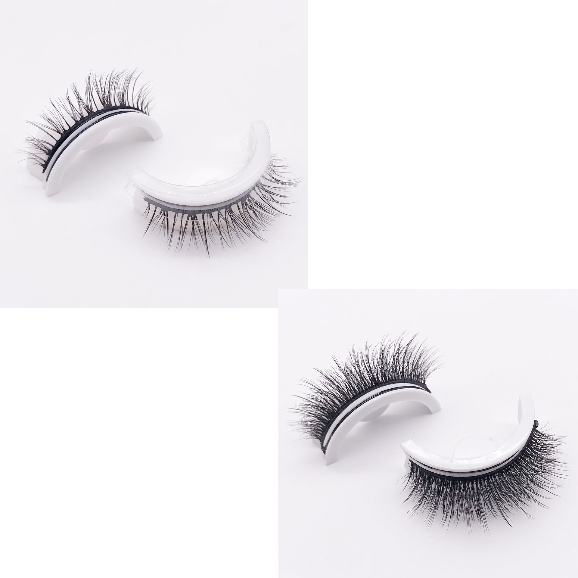 Reusable 3D Mink Lashes Natural False Eyelashes Self Adhesive Fake Glue Free Makeup Eyelash Extension Silk by Mirlaine Univers