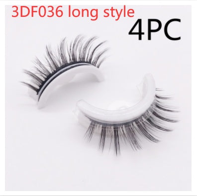 Reusable 3D Mink Lashes Natural False Eyelashes Self Adhesive Fake Glue Free Makeup Eyelash Extension Silk by Mirlaine Univers